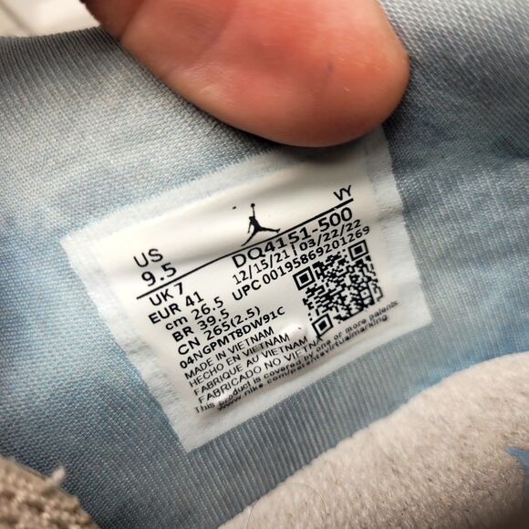 Jordan 1 Low Se Canvas Iris Whisper Sail Sneakers Women's Size 9.5 Walking Shoes - Picture 14 of 14